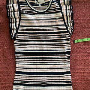 MILLY flutter sleeve top